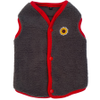 Pawgypets Cute Fleece Vest for Dogs and Cats (Grey Red) Online now