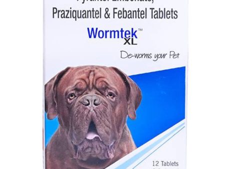 Ek Tek Wormtek XL Deworming Tablets for Dogs (pack of 4 tablets) Online Hot Sale