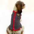 Pawgypets Cute Fleece Vest for Dogs and Cats (Grey Red) Online now