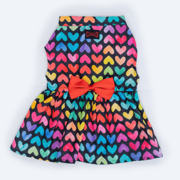 Pawgypets Multi Heart Casual Dress for Dogs and Cats Online Sale