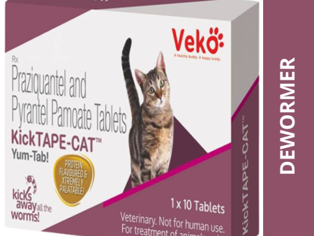 Veko Kick Tape Cat Tablet Dewormer (pack of 10 tablets) For Sale