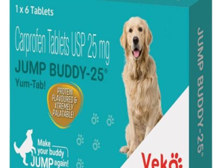 Veko Jump Buddy (Carprofen) 25mg Tablet for Dogs (pack of 6 tablets) Online now