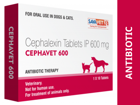 Savavet Cephavet 600 mg (Cephalexin) Tablet for Dogs & Cats For Sale