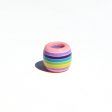 Wholesale 100PCS 10*12mm Rainbow Stripe Resin Beads Discount