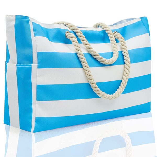 Wholesale Cotton Striped Beach Bag on Sale