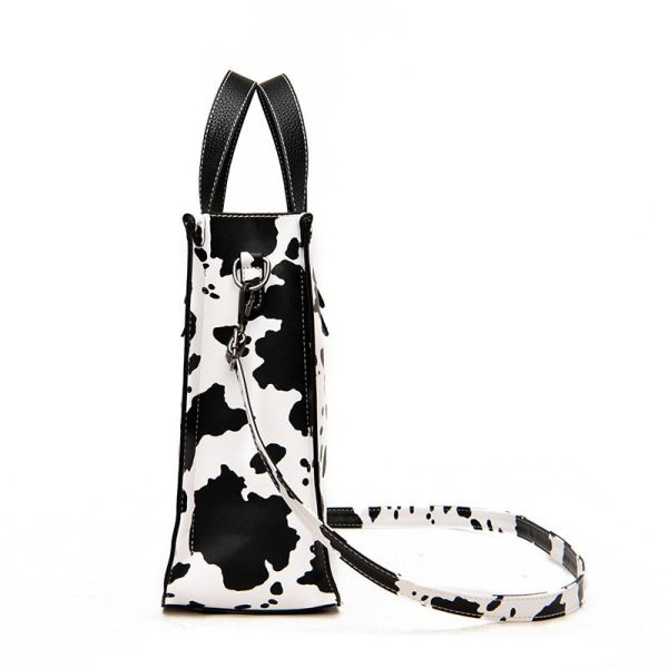 Wholesale PU Cow Print Comb Bag Set on Sale