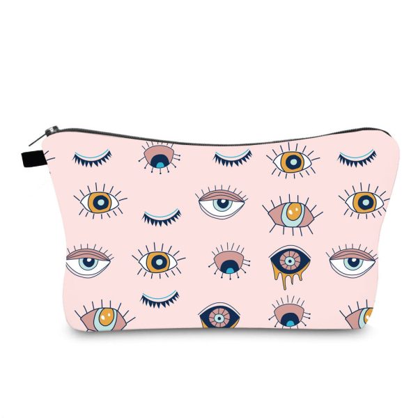 Wholesale Polyester Devil Eye Print Cosmetic Bag Online Hot Sale