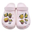 Wholesale 100PCS PVC Cartoon Sunflower Bee DIY Shoe Buckle For Discount