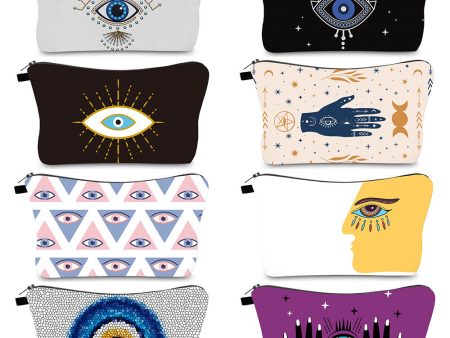 Wholesale Polyester Devil Eye Print Cosmetic Bag Online Hot Sale