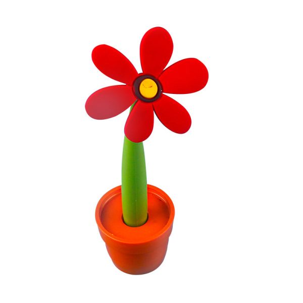 Wholesale Plastic Sun Flower Potted Ballpoint Pen Online Hot Sale