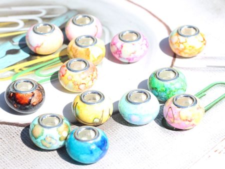 Wholesale 100PCS 9*14mm Floral Acrylic Beads For Sale