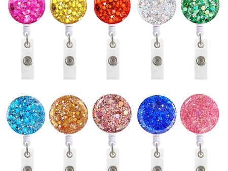 Wholesale Acrylic Sequin Easy Pull Button Keychain Hot on Sale