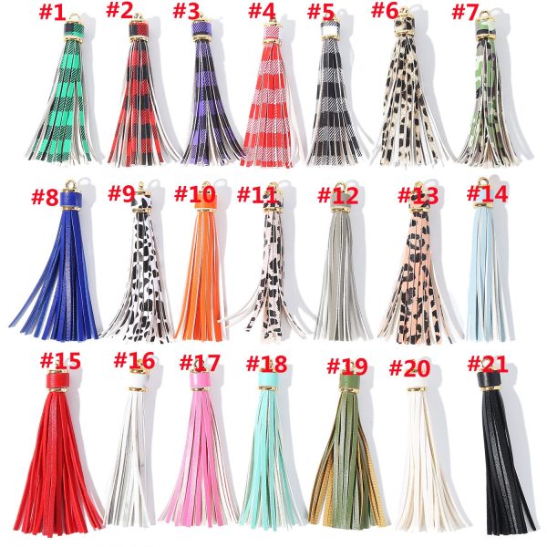 Wholesale 10PCS PU tassel keychain accessories Online now