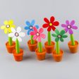 Wholesale Plastic Sun Flower Potted Ballpoint Pen Online Hot Sale