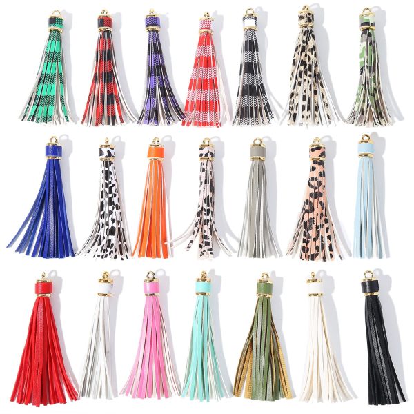 Wholesale 10PCS PU tassel keychain accessories Online now