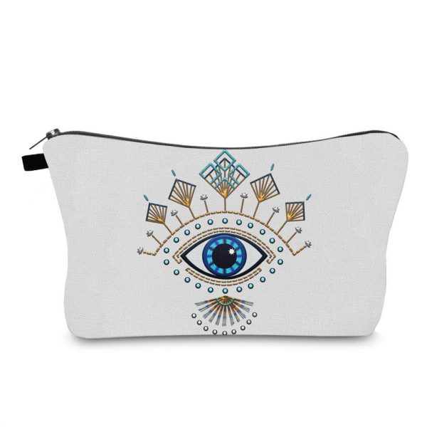 Wholesale Polyester Devil Eye Print Cosmetic Bag Online Hot Sale