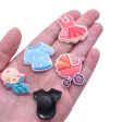 Wholesale 100PCS PVC Cartoon Denim Milk Cow Pattern DIY Shoe Buckle Online