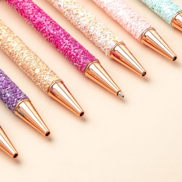 Wholesale Metal Multicolor Sequin Ballpoint Pen Supply