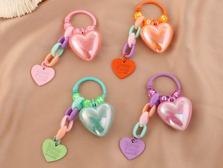 Wholesale Acrylic Color Heart Keychain Hot on Sale