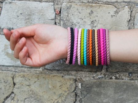 Wholesale Twist Multicolor Stretch Silicone Bracelet Online Sale