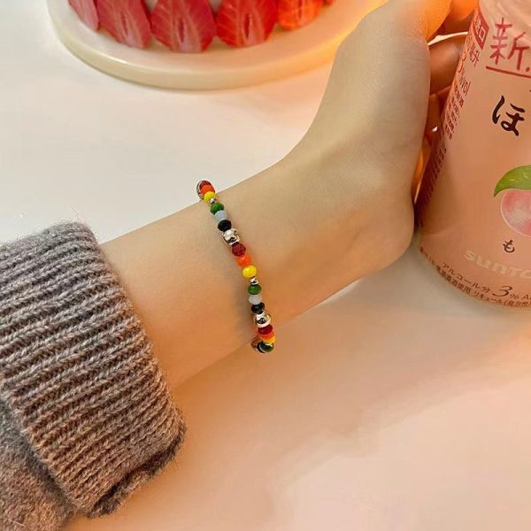 Wholesale Acrylic Rainbow Beads Bracelet Online Hot Sale