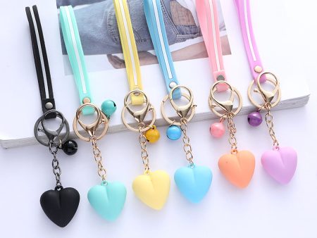 Wholesale Acrylic Macaron Color Love Keychain For Cheap