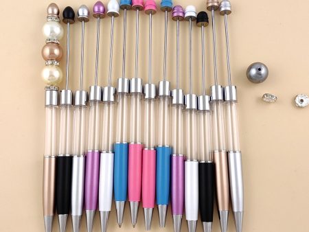 Wholesale Beadable Pen Metal Colorful DIY for Beaded Pen Empty Tube Pen Sale