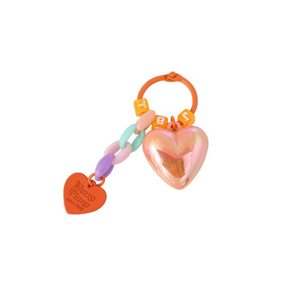 Wholesale Acrylic Color Heart Keychain Hot on Sale