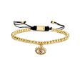 Wholesale Crown Smiley Braided Brass Bracelet For Discount