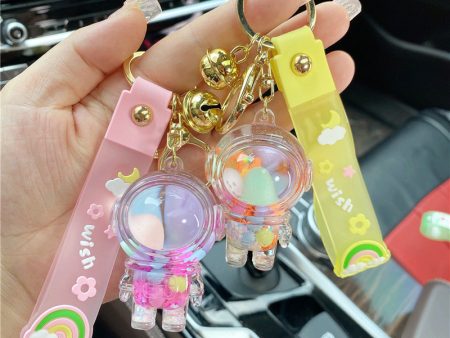 Wholesale Acrylic Liquid Astronaut Creative Keychain For Discount