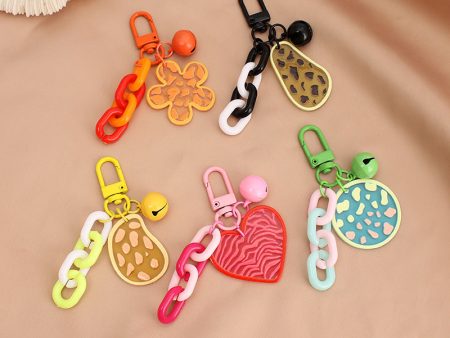 Wholesale Acrylic Love Color Chain Key Chain For Discount