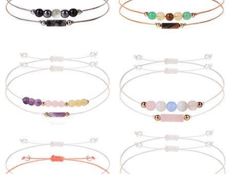 Wholesale Amethyst Tiger Eye Pillar Stone Moonstone Crystal Bracelet For Cheap