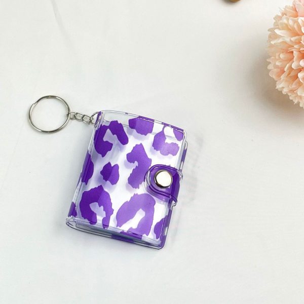 Wholesale 2-inch Leopard Print mini Album Plastic Keychains Sale