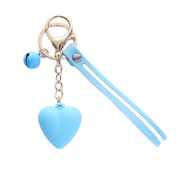 Wholesale Acrylic Macaron Color Love Keychain For Cheap