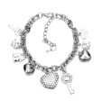 Wholesale Alloy Heart Crystal Bracelet For Sale