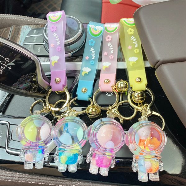 Wholesale Acrylic Liquid Astronaut Creative Keychain For Discount