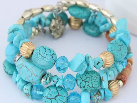 Wholesale Bohemian Turquoise Crystal Alloy Bracelet Online now