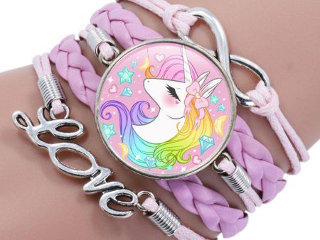 Wholesale Unicorn Time Stone Glass Bracelet Sale