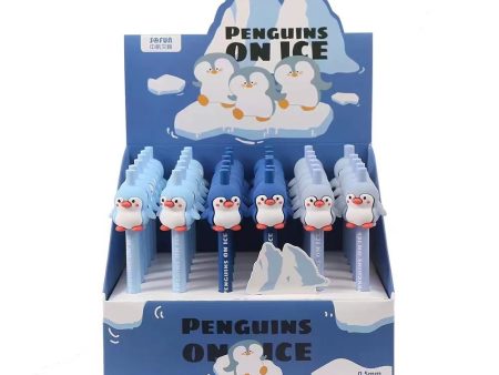 Wholesale Silicone Cartoon Penguin Ballpoint Pen 36pcs box Hot on Sale