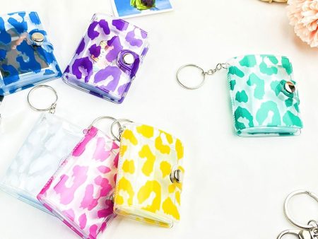 Wholesale 2-inch Leopard Print mini Album Plastic Keychains Sale