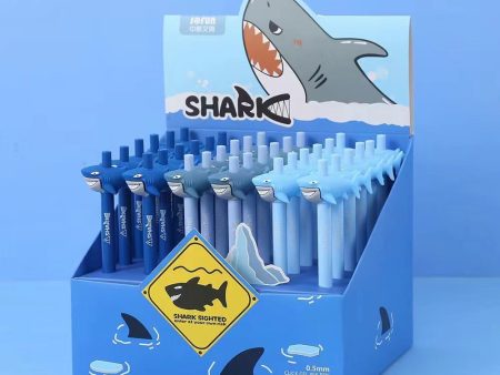 Wholesale Silicone Cartoon Shark Ballpoint Pen 36pcs box Online