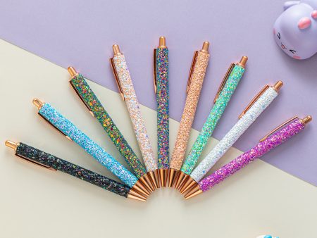 Wholesale Metal Sequin Ballpoint Pen Hot on Sale