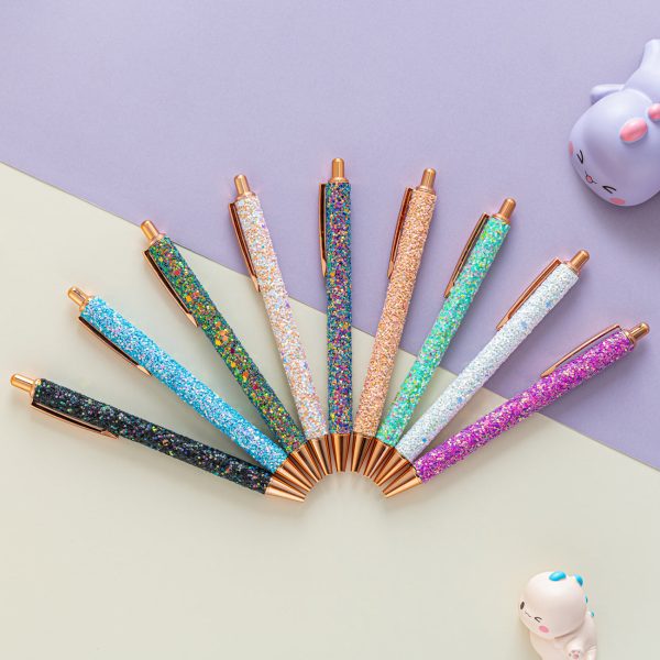 Wholesale Metal Sequin Ballpoint Pen Hot on Sale