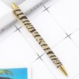 Wholesale Metal Zebra Pattern Gold Powder Bouncing Ballpoint Pen Cheap