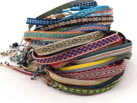 Wholesale Bohemian Vintage Floral Ribbon Bracelet Fashion