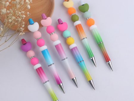 Wholesale Cartoon Love Silicone Handmade Bead Pen Online now