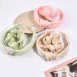 Wholesale Embroidered Bow Knot Fabric Hair Tie Headband Combination Set For Sale