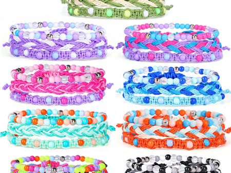 Wholesale Bohemian Colorful Beaded Bracelet Set of 3 Discount