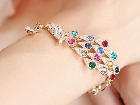 Wholesale Alloy Colorful Peacock Bracelet For Sale