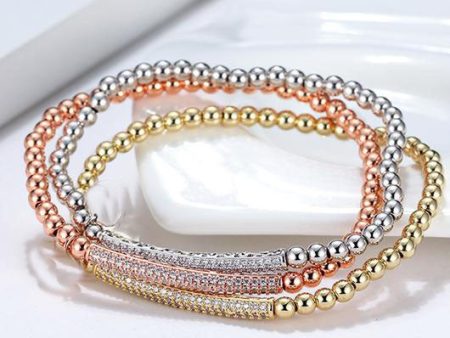 Wholesale Tricolor Copper Beads Bracelet Online Hot Sale